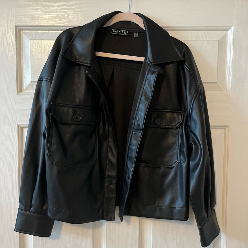 Faux leather jacket